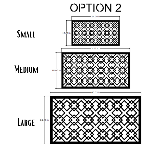 Metal Privacy Screen (Set One) - Medium, Option 2 image
