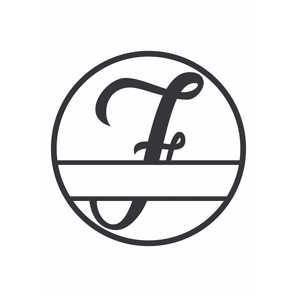 Personalized "F" Split Circle Monogram image 1