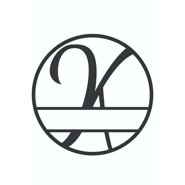 Personalized "K" Split Circle Monogram image 0