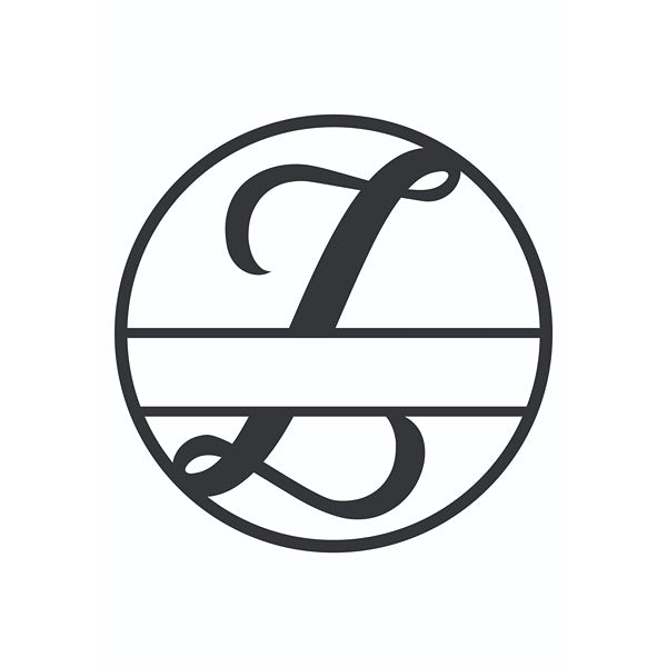 Personalized "Z" Split Circle Monogram image 1