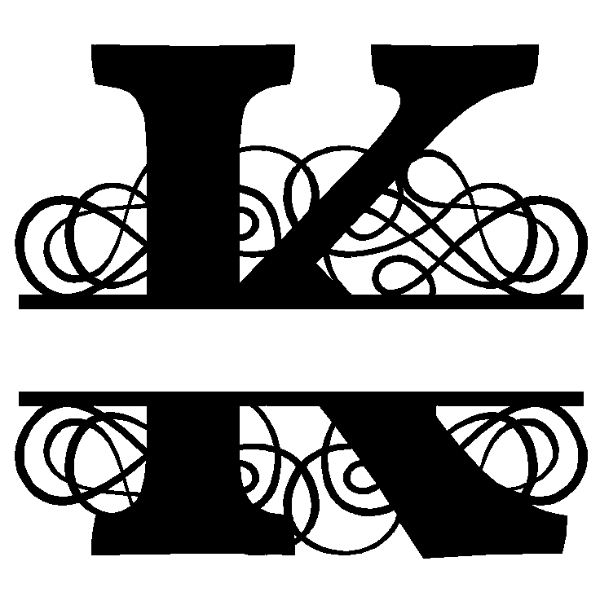 Personalized "K" Split Monogram image 3