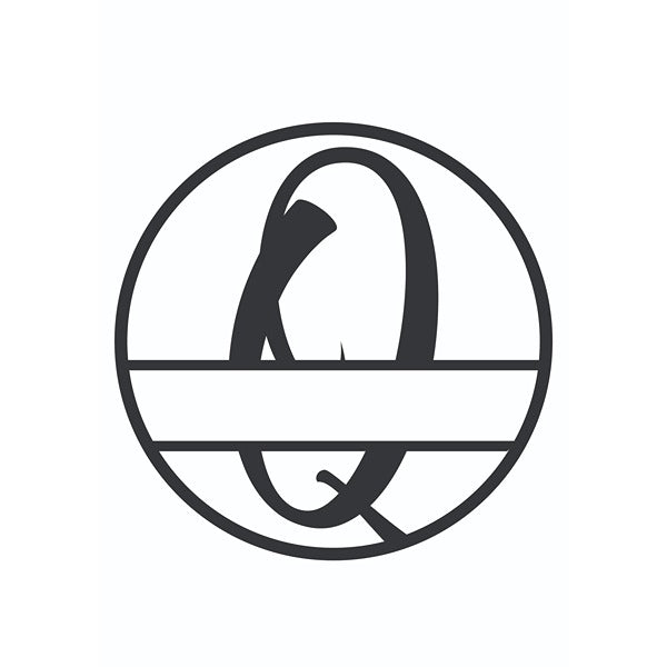 Personalized "Q" Split Circle Monogram image 0