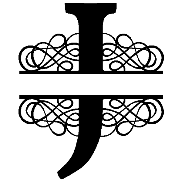 Personalized "J" Split Monogram image 3