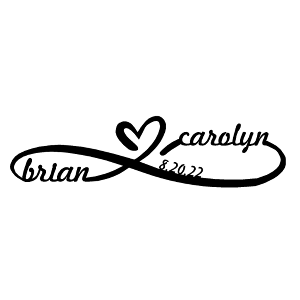 Infinity loop with names image 2