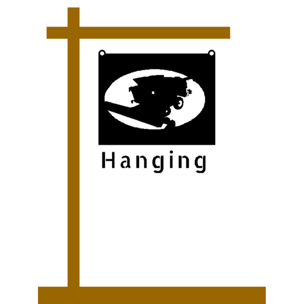 Claas Combine Farm Sign - Loops for hanging from top of sign image