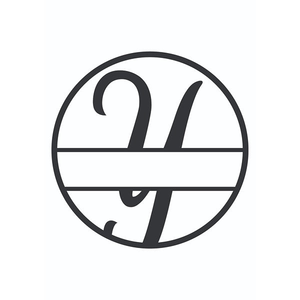 Personalized "Y" Split Circle Monogram image 1
