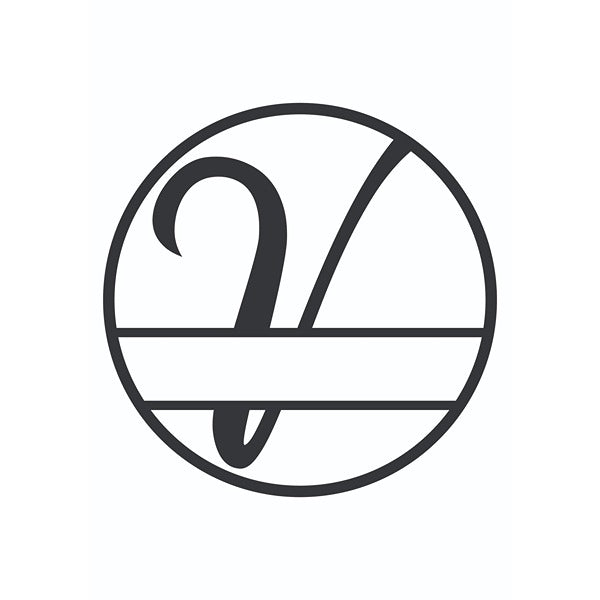 Personalized "V" Split Circle Monogram image 0