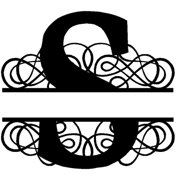 Personalized "S" Split Monogram image 3
