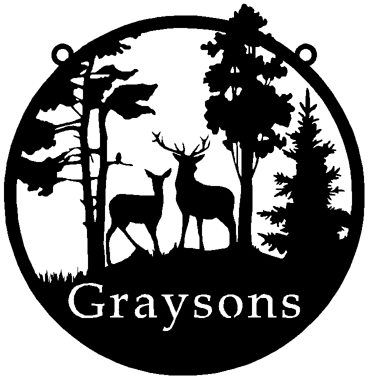 Personalized Round Deer Sign