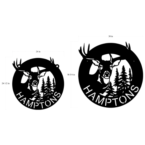 Large Deer With Trees & Name image 7