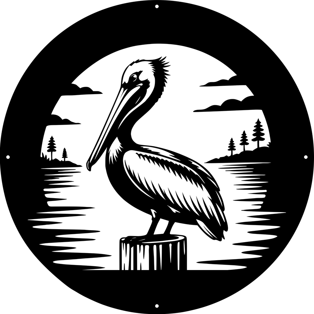 Pelican round address sign blank customizer base